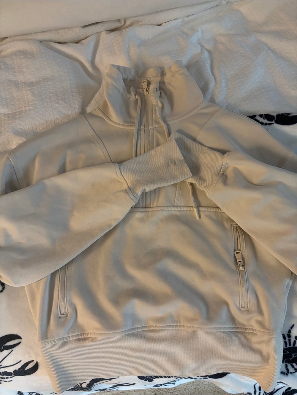 Old Navy Cream Half-Zip Pullover Jacket